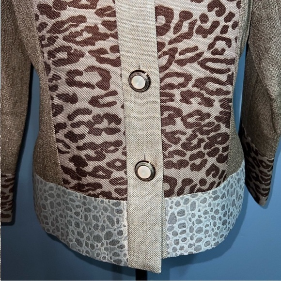 Julia Kim- leopard print jacket - Picture 3 of 8